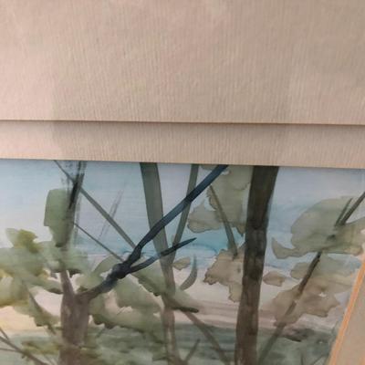 Framed Water Color approx. 27â€ x 23â€ -Lot 137