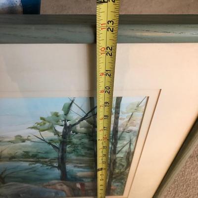 Framed Water Color approx. 27â€ x 23â€ -Lot 137