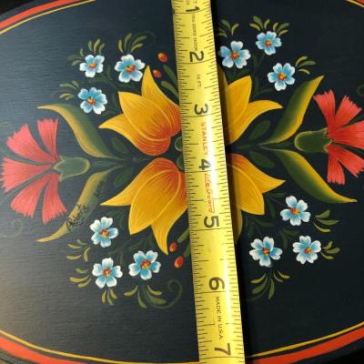 Hand Painted & Signed Plate, Tray & Box -Lot 139