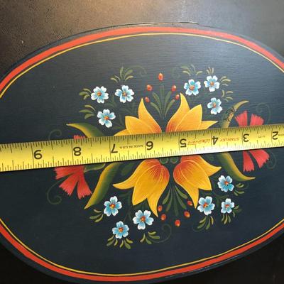 Hand Painted & Signed Plate, Tray & Box -Lot 139