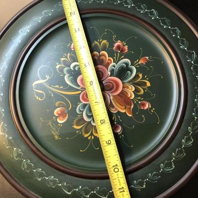Hand Painted & Signed Plate, Tray & Box -Lot 139