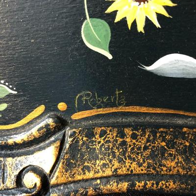 Hand Painted & Signed Plate, Tray & Box -Lot 139
