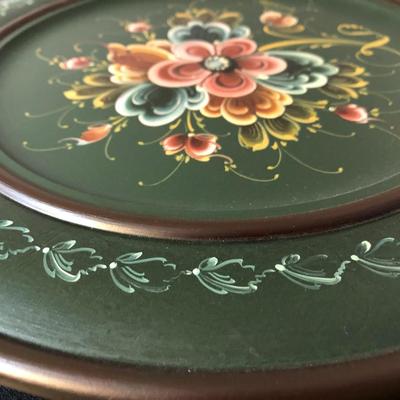 Hand Painted & Signed Plate, Tray & Box -Lot 139