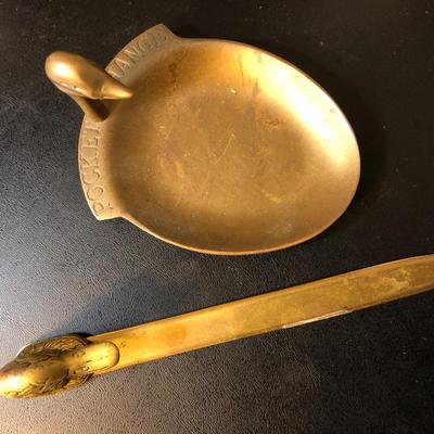 Mallard Duck Lot - Mugs, Brass Change Holder, Letter Opener -Lot 143