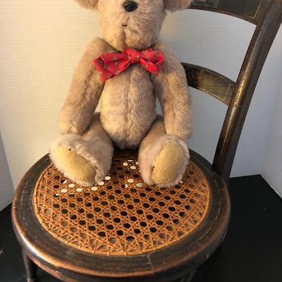 Antique Miniature Cain Chair and Teddy Bear ðŸ§¸ -Lot 146