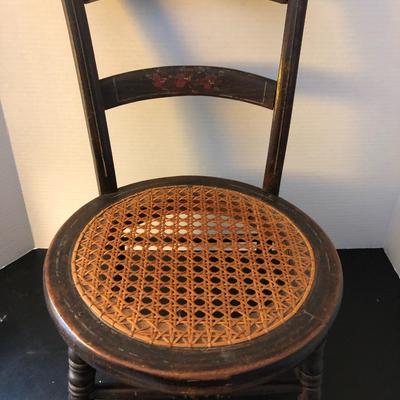 Antique Miniature Cain Chair and Teddy Bear ðŸ§¸ -Lot 146