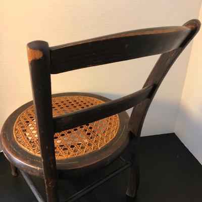 Antique Miniature Cain Chair and Teddy Bear ðŸ§¸ -Lot 146