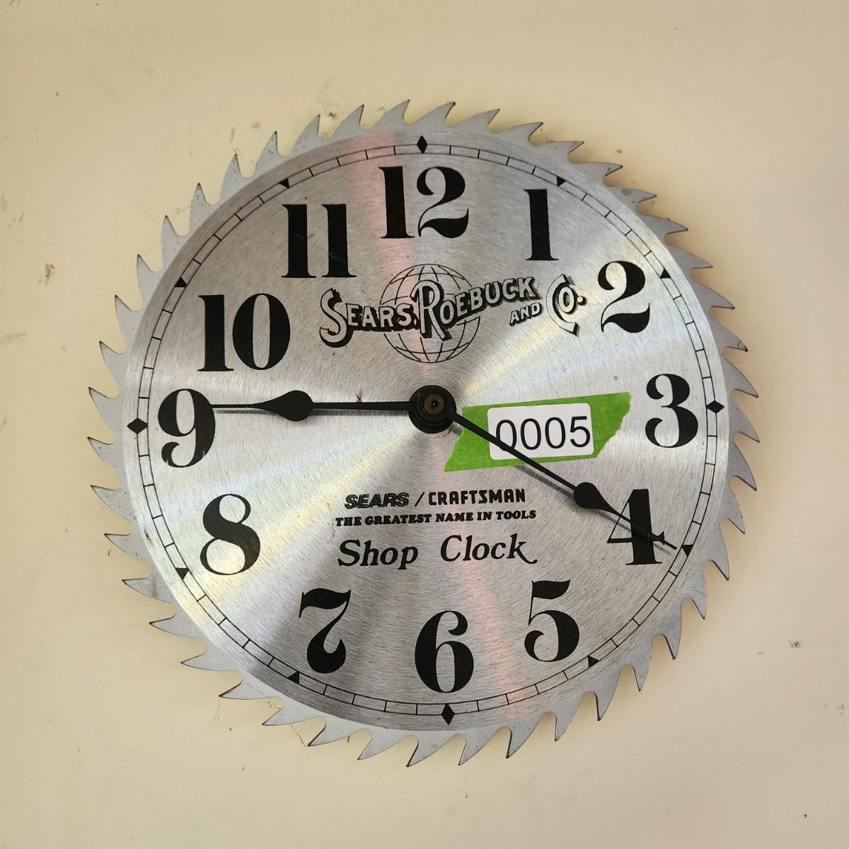 Vintage Sears Craftsman Saw Blade Wall Clock