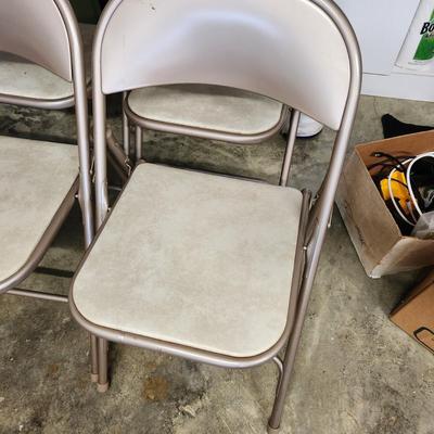 4 Samsonite Padded seat metal folding chairs