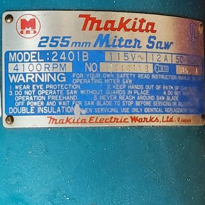 Makita 255mm Miter Saw Model 2401B Electric Tested Working