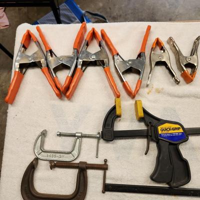Lot of Hand Clamps C clamps Quick Grip Bar Clamps