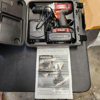 Chicago Electric Cordless 18V Drill Driver Tested working