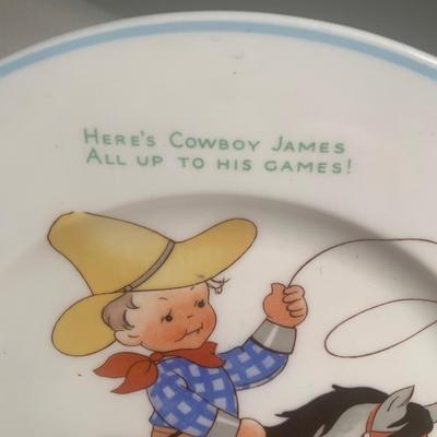 Shelley Fine Bone China Vintage Cowboy Childâ€™s Set Lot 202