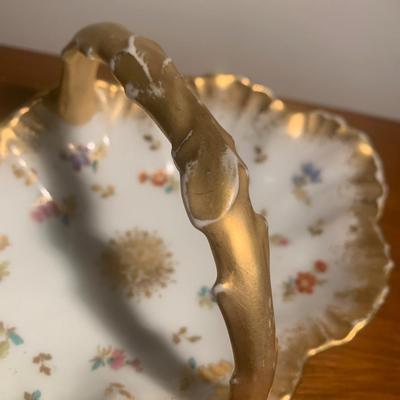 Antique Limoges Porcelain Basket Lot 204
