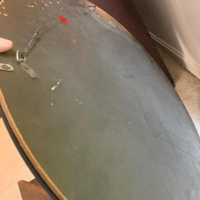Vintage Round Mirror & Wood Wall Shelf