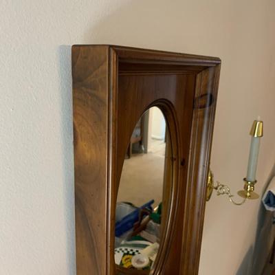 Wall Mirror and Brass Wall Candle Sconces Lot 209