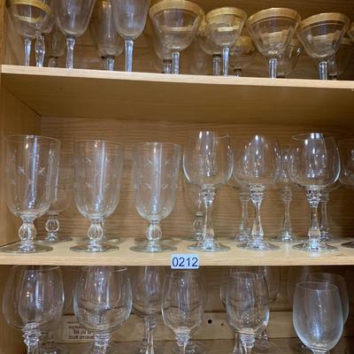 Elegant Stemware Lot Several Fancy Patterns