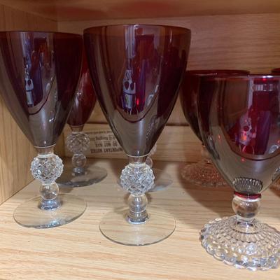 Fancy Vintage Colorful Stemware Goblets - Lot 214