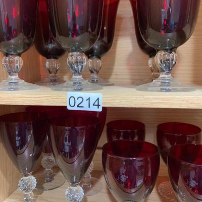 Fancy Vintage Colorful Stemware Goblets - Lot 214