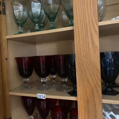 Fancy Vintage Colorful Stemware Goblets - Lot 214