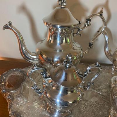Large Silver Plate Tea Set - Lot 219