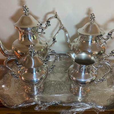 Large Silver Plate Tea Set - Lot 219