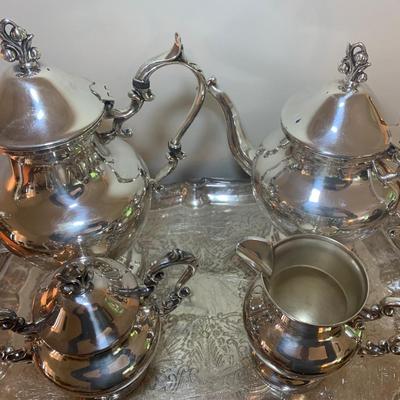 Large Silver Plate Tea Set - Lot 219