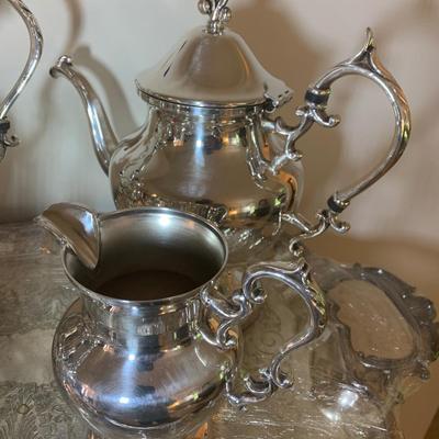 Large Silver Plate Tea Set - Lot 219