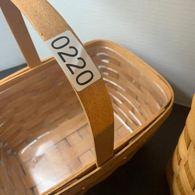 3 Longaberger Baskets, Harris Basket + 2 Bread Baskets - Lot 220