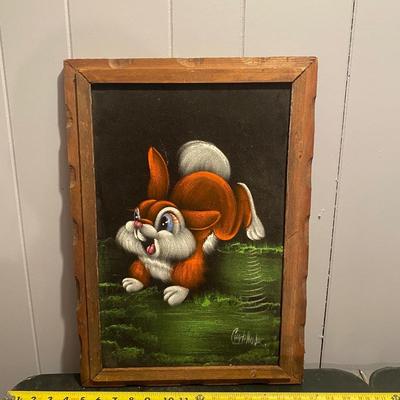 Vintage Velvet Bunny Picture