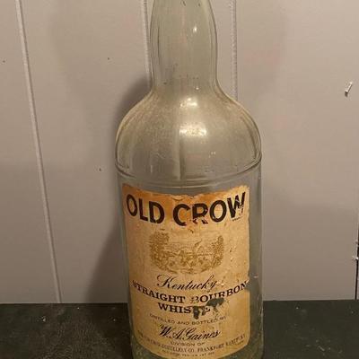 Big Vintage Old Crow Bottle