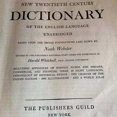 1953 Webster Dictionary