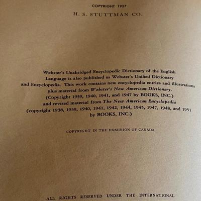 1957 Webster Dictionaries