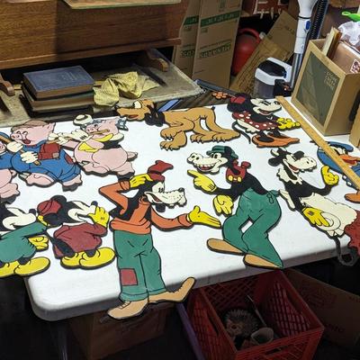 Wonderful 8 Disney Wood Cut Out Characters