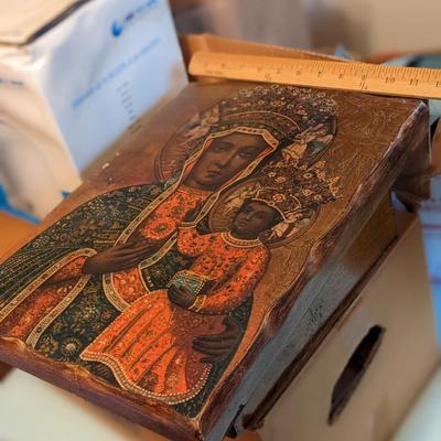 Amazing Black Madonna on Wooden Medium