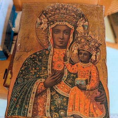 Amazing Black Madonna on Wooden Medium