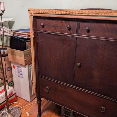 Antique Mahogany Linen Cabinet