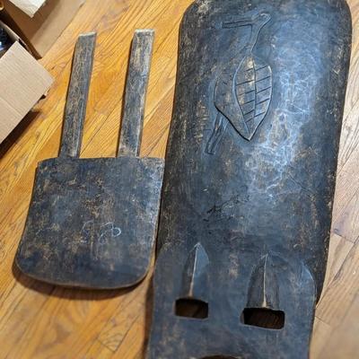Primitive Antique African Wood Carved Seat