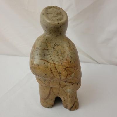 Signed Carved Stone Inuit (GR-DW)