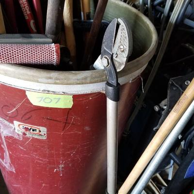 Yard Tools in Barrel