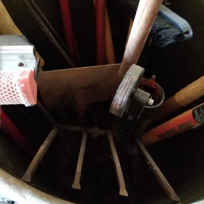 Yard Tools in Barrel