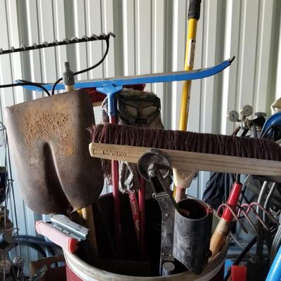 Yard Tools in Barrel