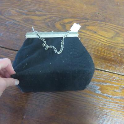 Black Needlepoint Purse
