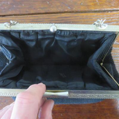 Black Needlepoint Purse