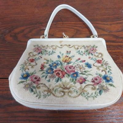 Cream Needlepoint Purse - Jordan Marsh