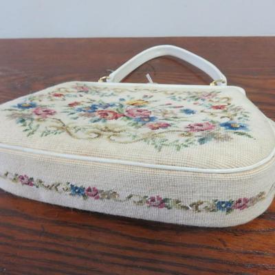 Cream Needlepoint Purse - Jordan Marsh