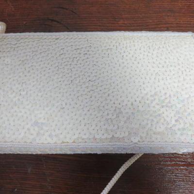 White Sequined Purse - Very nice looking