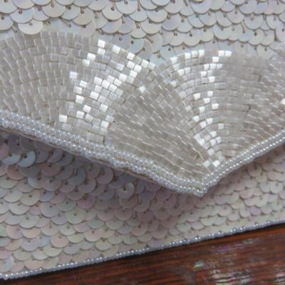 White Sequined Purse - Very nice looking
