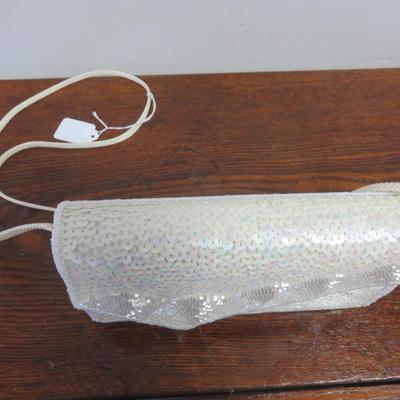 White Sequined Purse - Very nice looking