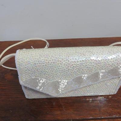 White Sequined Purse - Very nice looking